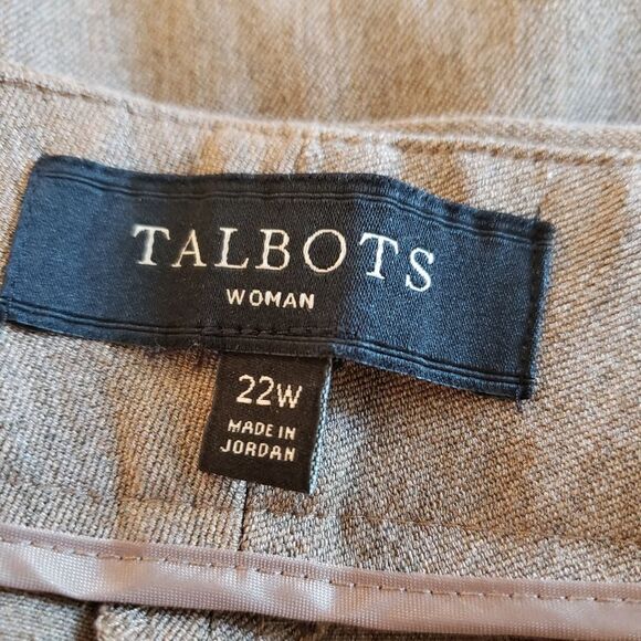 Talbots Tan Straight Leg Trousers Sz 22W - Picture 3 of 4